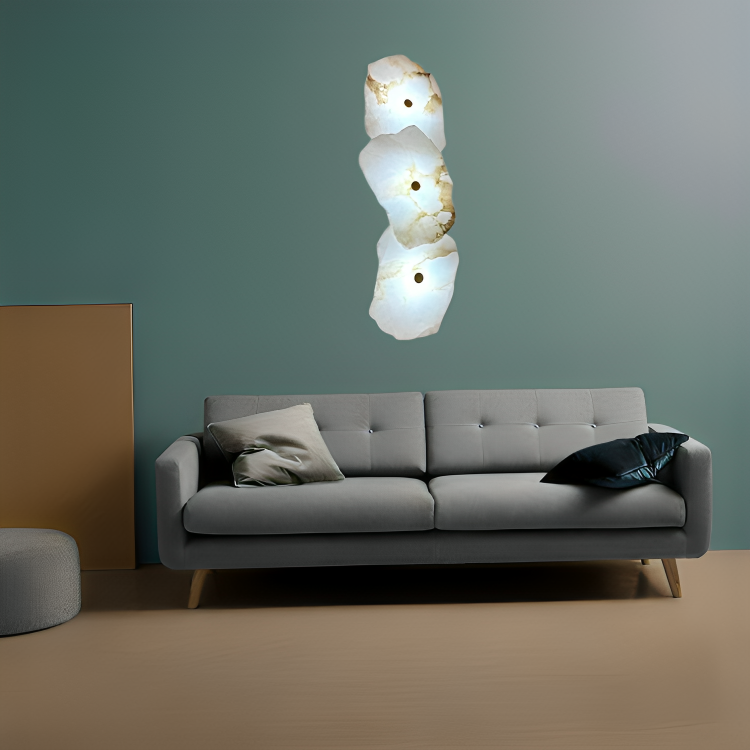 Light Natural Marble Linear Wall Light